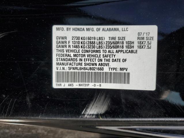 Photo 12 VIN: 5FNRL6H84JB021660 - HONDA ODYSSEY TO 