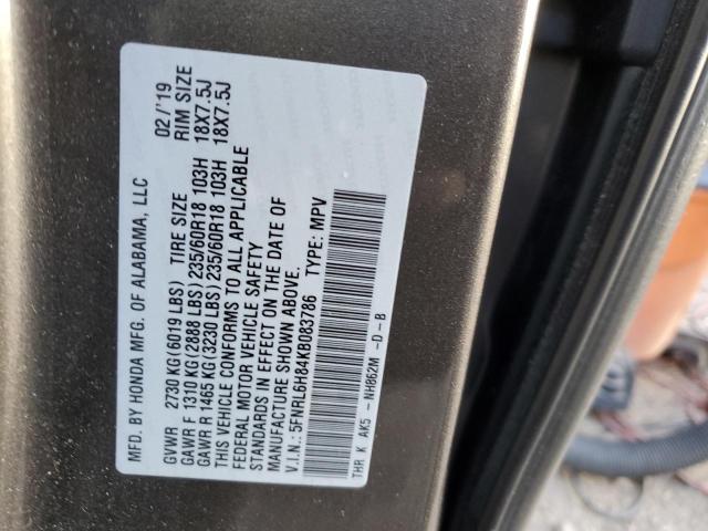 Photo 9 VIN: 5FNRL6H84KB083786 - HONDA ODYSSEY TO 