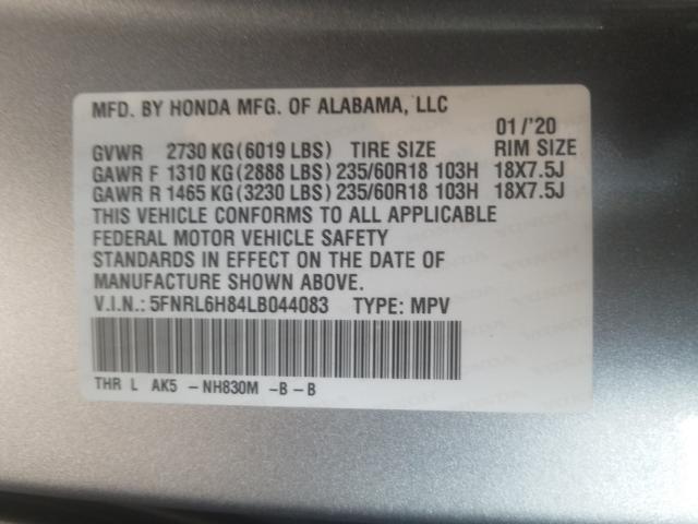 Photo 9 VIN: 5FNRL6H84LB044083 - HONDA ODYSSEY TO 