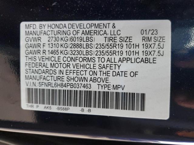 Photo 12 VIN: 5FNRL6H84PB037463 - HONDA ODYSSEY TO 