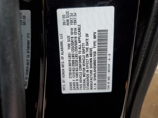 Photo 12 VIN: 5FNRL6H85MB017458 - HONDA ODYSSEY 