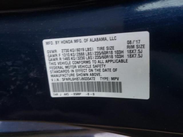 Photo 9 VIN: 5FNRL6H87JB035472 - HONDA ODYSSEY TO 