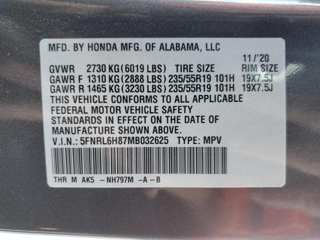 Photo 9 VIN: 5FNRL6H87MB032625 - HONDA ODYSSEY TO 