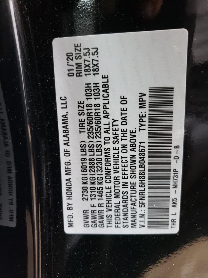 Photo 13 VIN: 5FNRL6H88LB048671 - HONDA ODYSSEY 