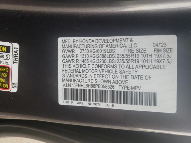 Photo 12 VIN: 5FNRL6H88PB058526 - HONDA ODYSSEY 