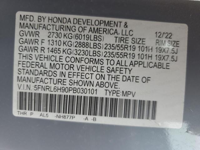 Photo 12 VIN: 5FNRL6H90PB030101 - HONDA ODYSSEY EL 