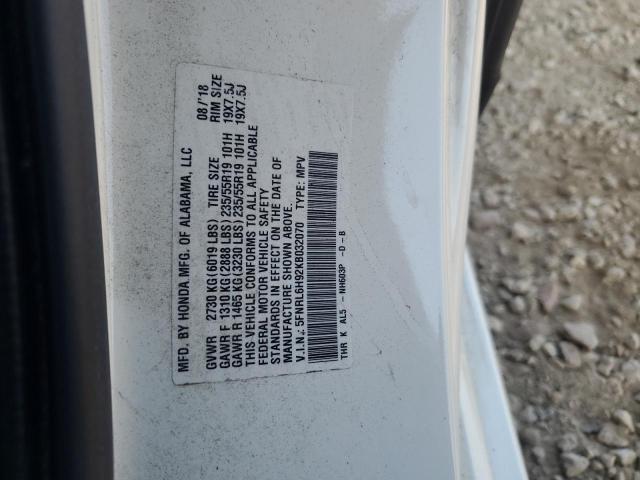 Photo 12 VIN: 5FNRL6H92KB032070 - HONDA ODYSSEY EL 