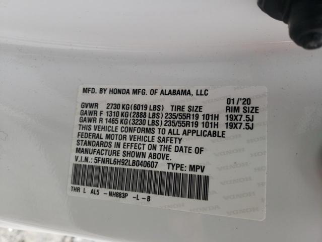 Photo 9 VIN: 5FNRL6H92LB040607 - HONDA ODYSSEY EL 