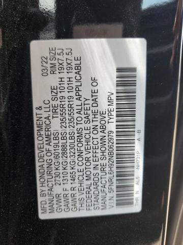 Photo 12 VIN: 5FNRL6H92NB062979 - HONDA ODYSSEY EL 