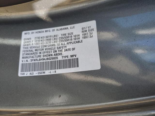 Photo 12 VIN: 5FNRL6H94JB026835 - HONDA ODYSSEY EL 