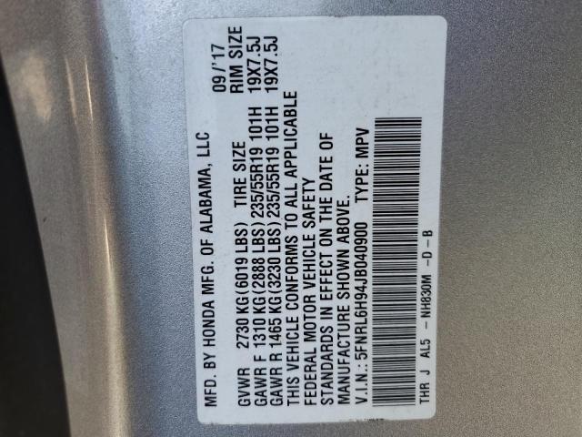 Photo 12 VIN: 5FNRL6H94JB040900 - HONDA ODYSSEY 