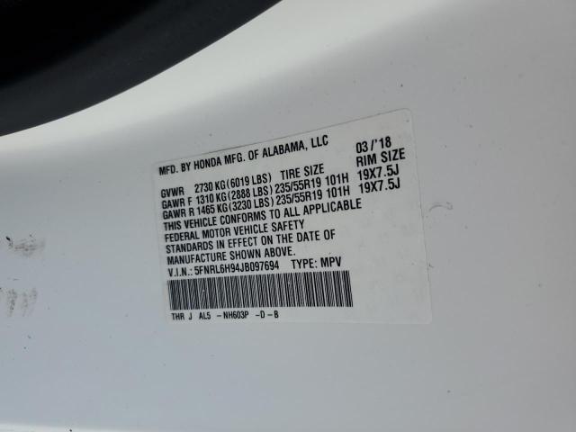 Photo 11 VIN: 5FNRL6H94JB097694 - HONDA ODYSSEY EL 