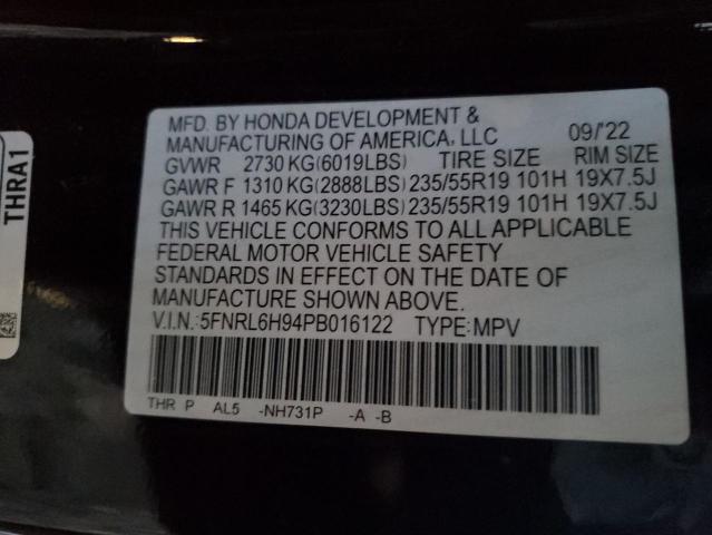 Photo 13 VIN: 5FNRL6H94PB016122 - HONDA ODYSSEY EL 