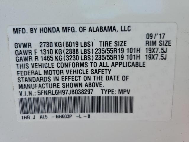 Photo 12 VIN: 5FNRL6H97JB038297 - HONDA ODYSSEY 