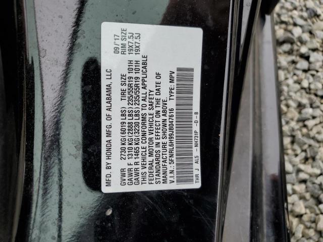 Photo 12 VIN: 5FNRL6H99JB047616 - HONDA ODYSSEY EL 