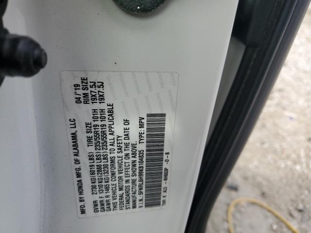 Photo 11 VIN: 5FNRL6H99KB104835 - HONDA ODYSSEY EL 