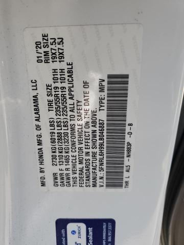 Photo 12 VIN: 5FNRL6H99LB046887 - HONDA ODYSSEY EL 