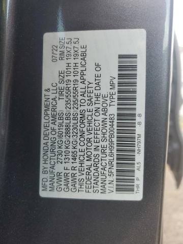 Photo 13 VIN: 5FNRL6H99PB004483 - HONDA ODYSSEY EL 