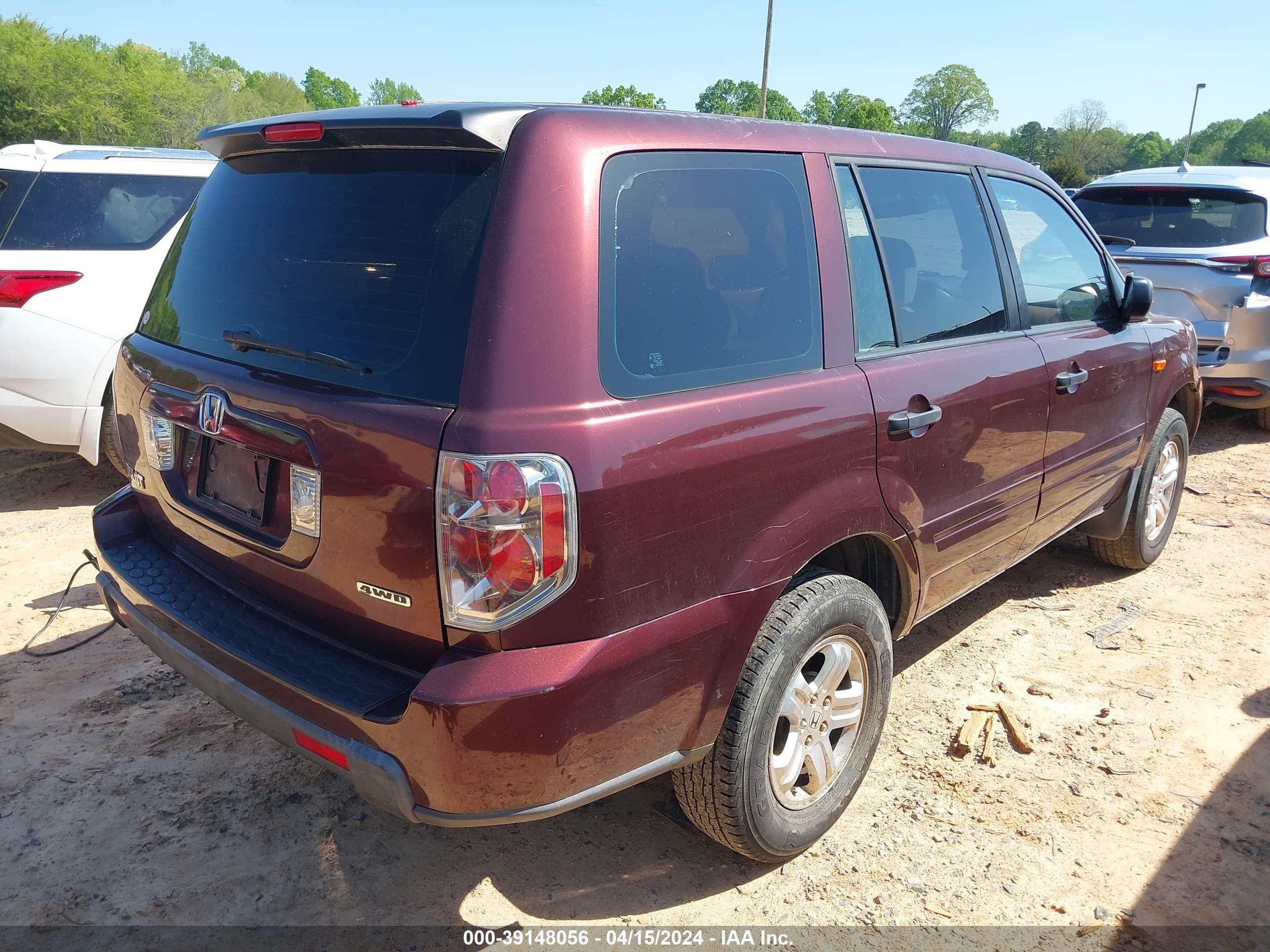 Photo 3 VIN: 5FNYF18187B031738 - HONDA PILOT 