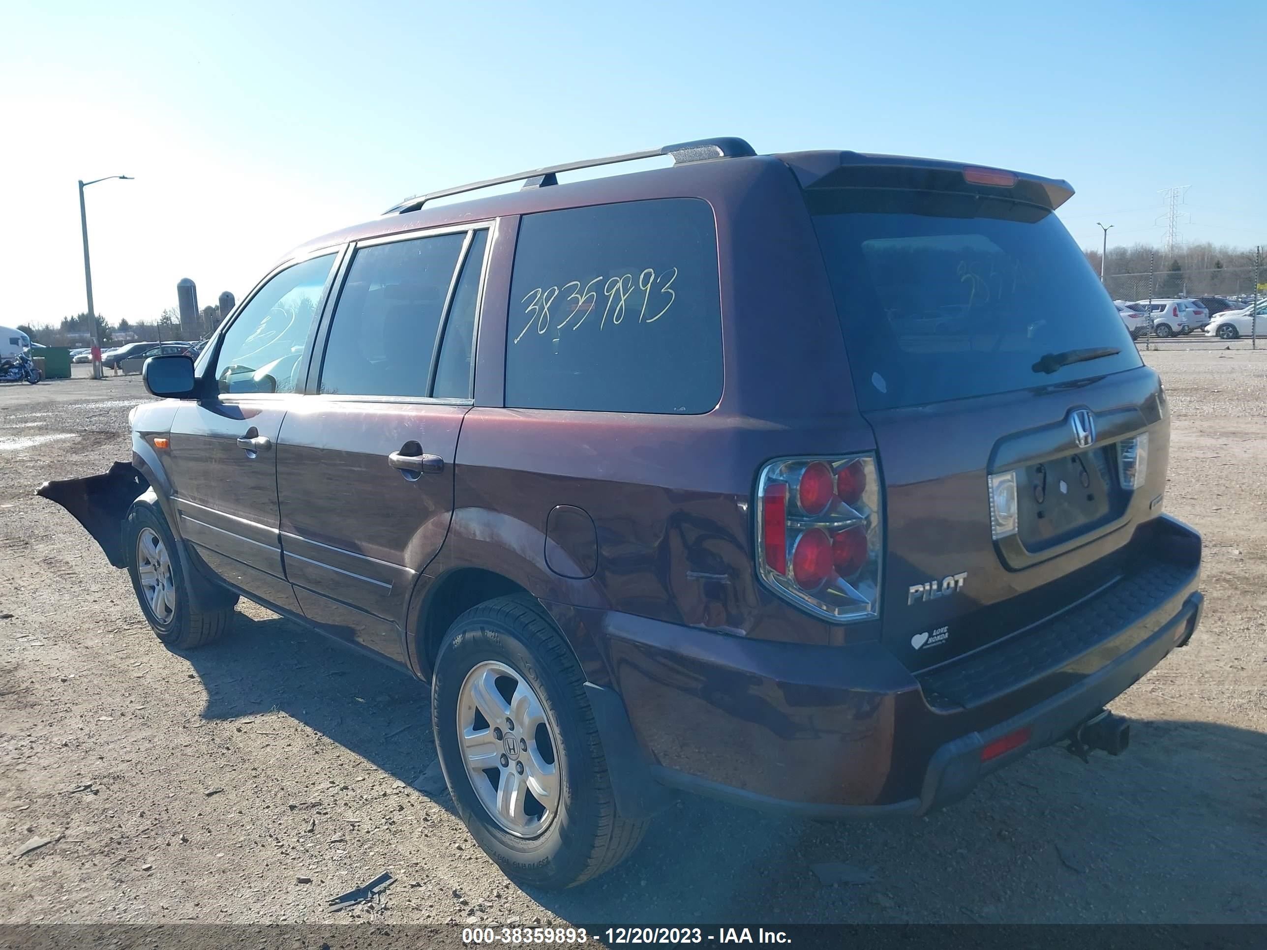 Photo 2 VIN: 5FNYF18298B038031 - HONDA PILOT 