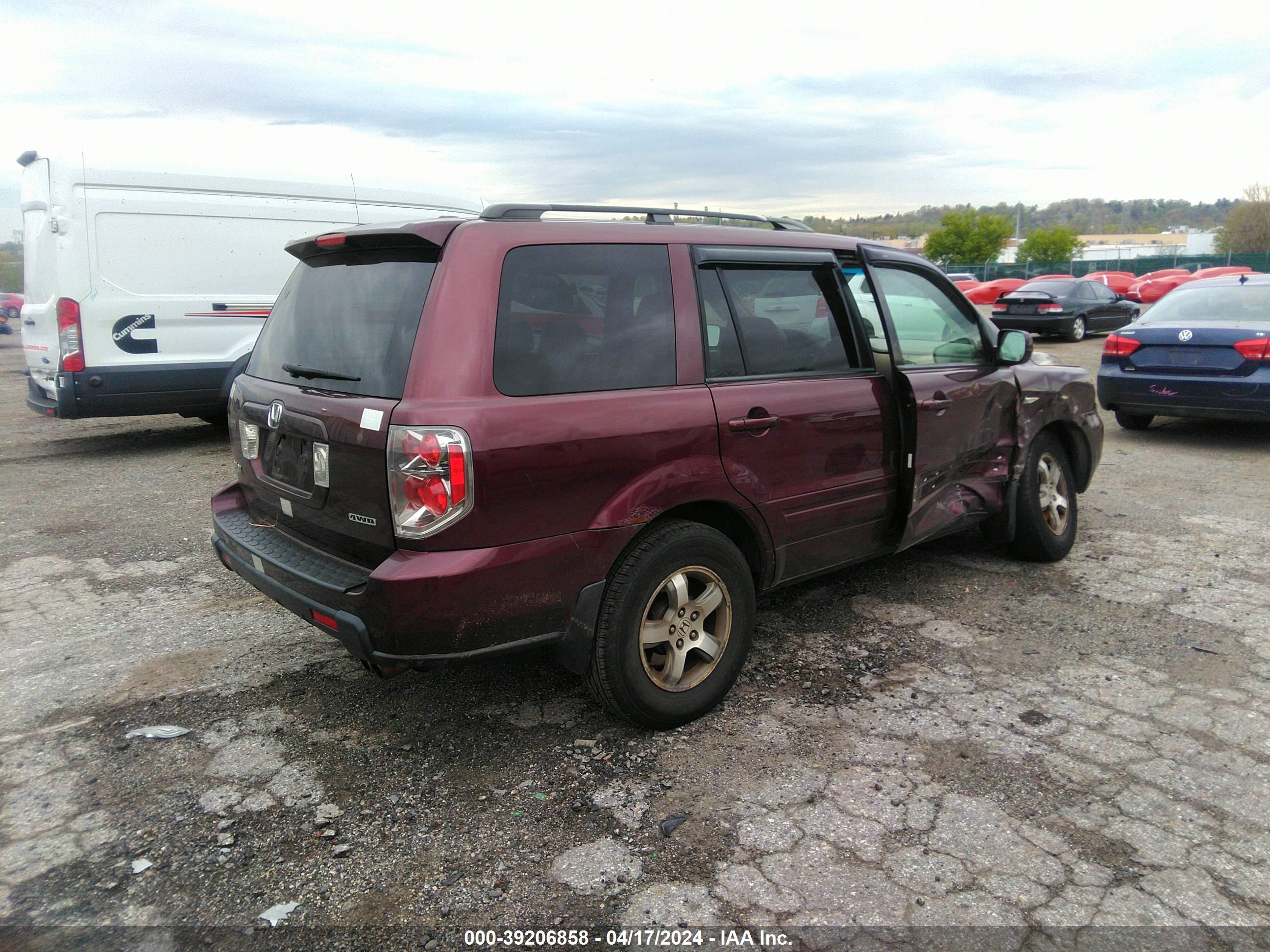 Photo 3 VIN: 5FNYF18587B021195 - HONDA PILOT 