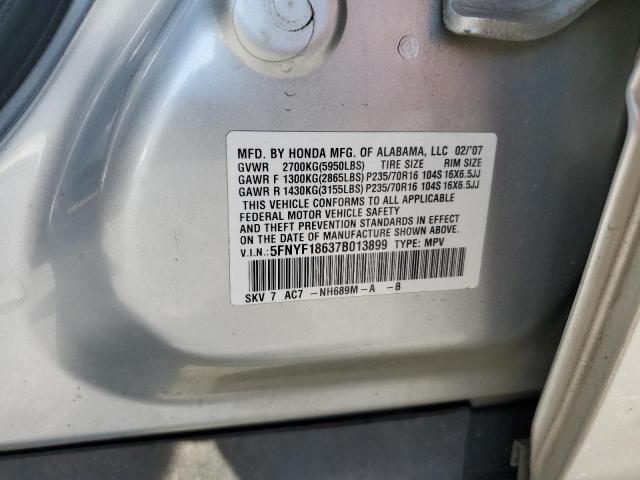 Photo 11 VIN: 5FNYF18637B013899 - HONDA PILOT 