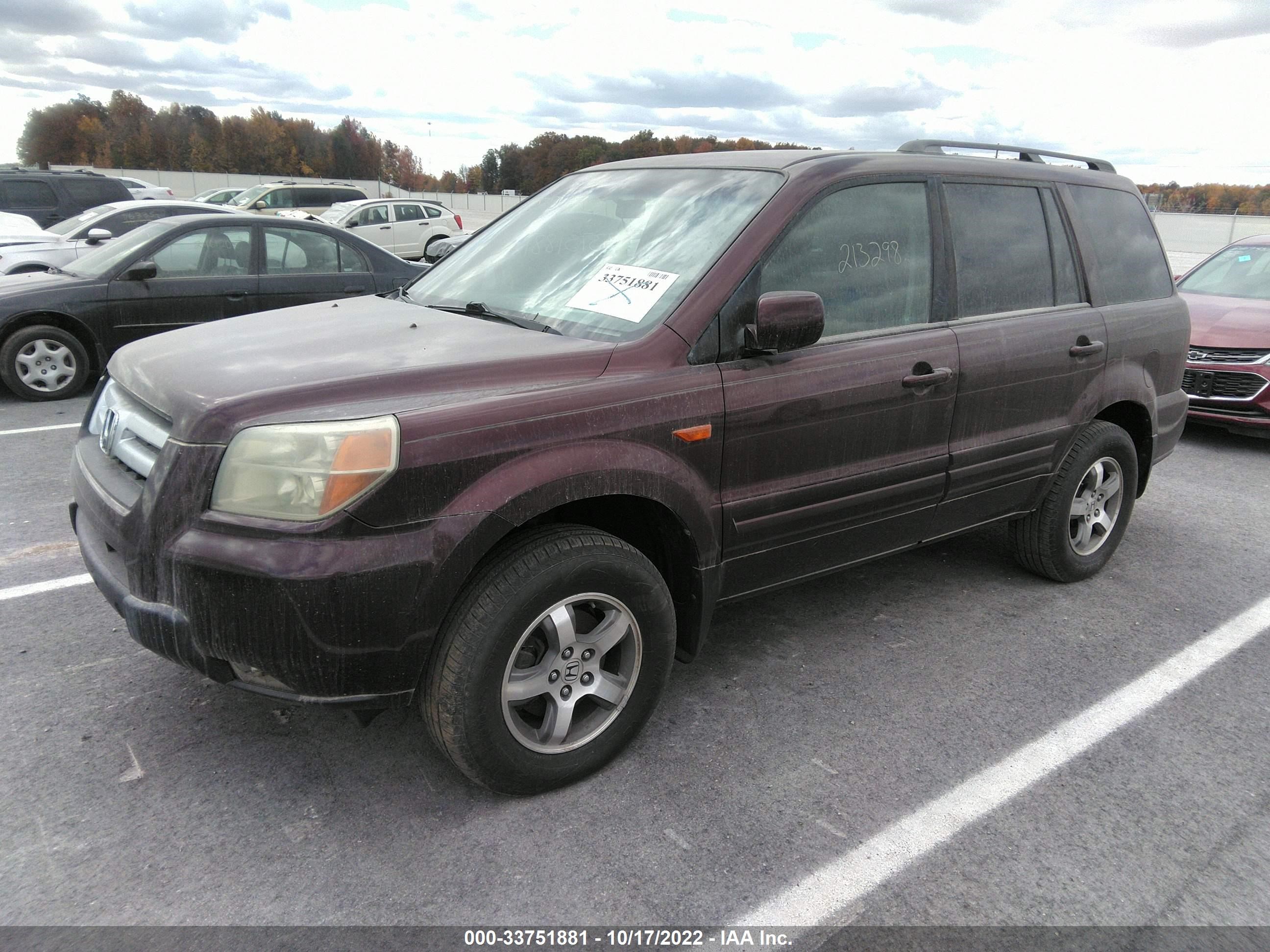 Photo 1 VIN: 5FNYF187X7B015481 - HONDA PILOT 