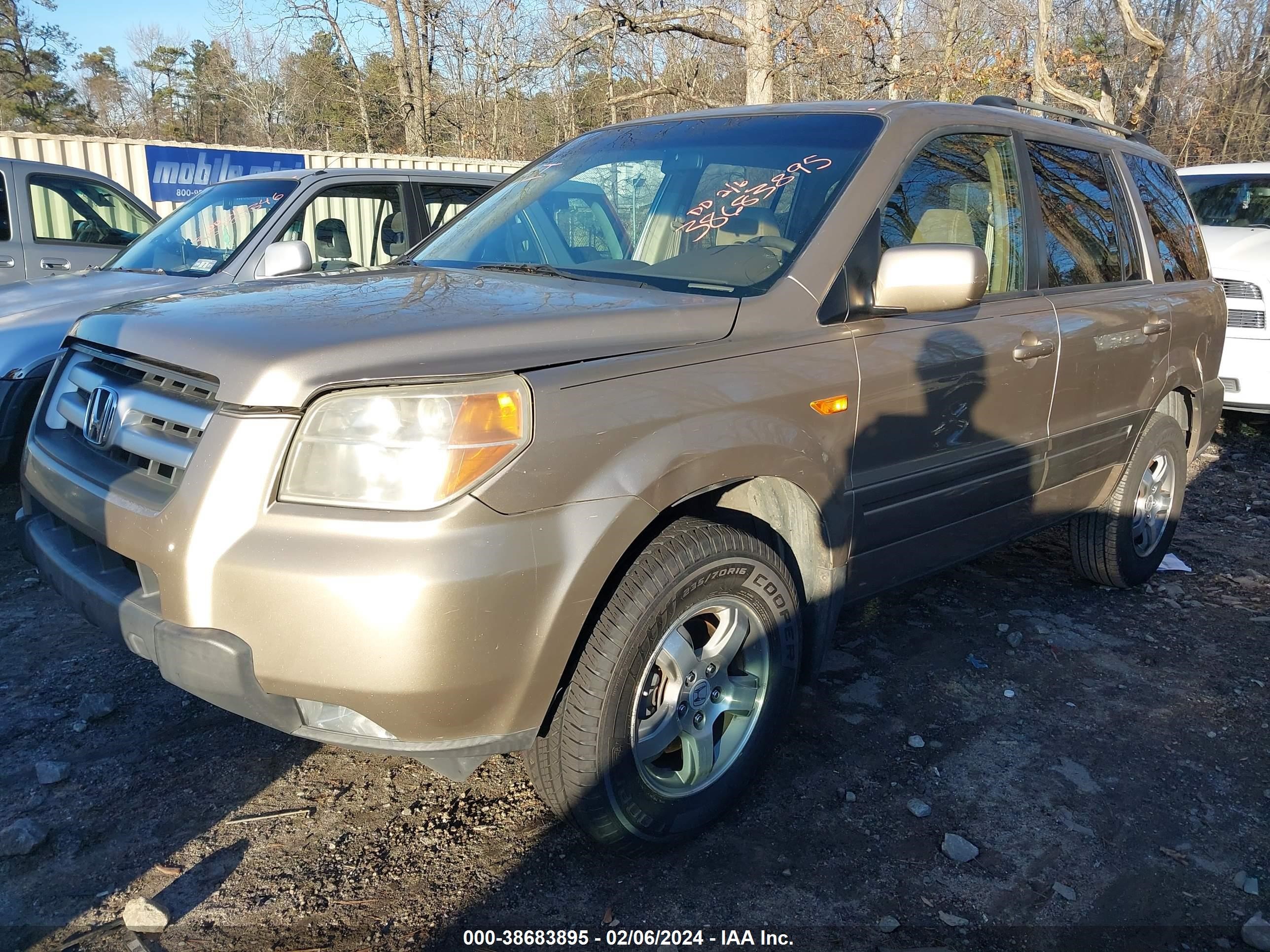 Photo 1 VIN: 5FNYF28417B021889 - HONDA PILOT 