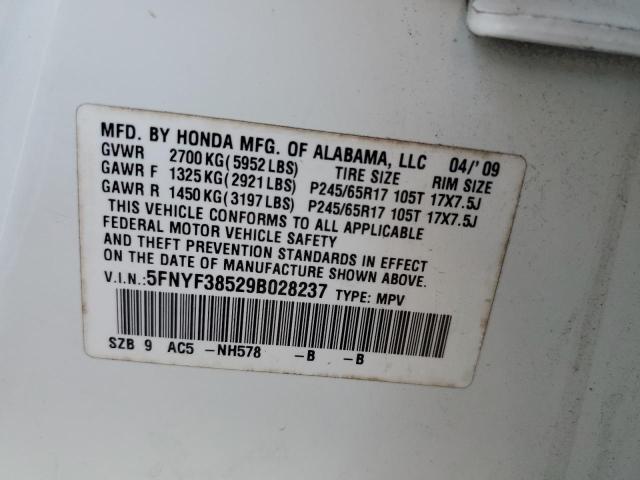 Photo 11 VIN: 5FNYF38529B028237 - HONDA PILOT 