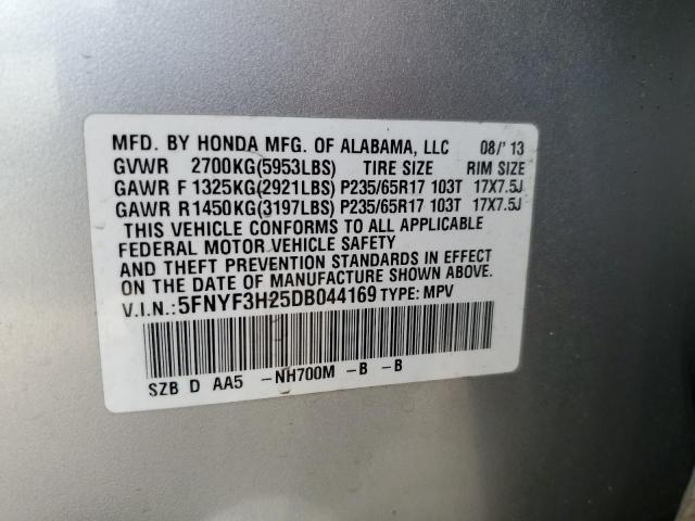 Photo 12 VIN: 5FNYF3H25DB044169 - HONDA PILOT 