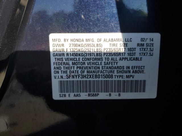 Photo 13 VIN: 5FNYF3H2XEB015008 - HONDA PILOT LX 