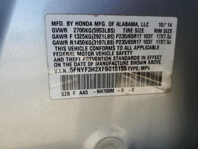 Photo 11 VIN: 5FNYF3H2XFB015155 - HONDA PILOT 