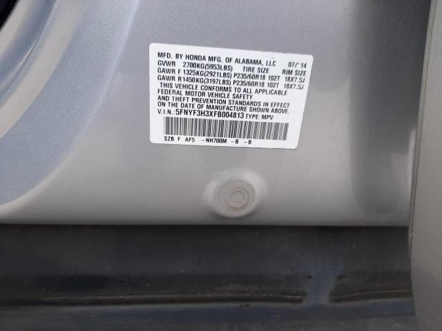 Photo 12 VIN: 5FNYF3H3XFB004813 - HONDA PILOT 