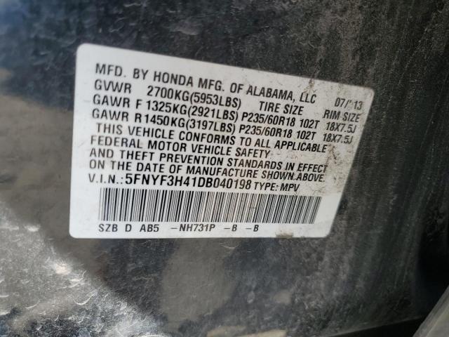 Photo 12 VIN: 5FNYF3H41DB040198 - HONDA PILOT 