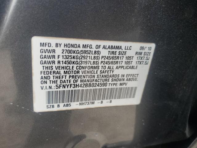 Photo 11 VIN: 5FNYF3H42BB024590 - HONDA PILOT 