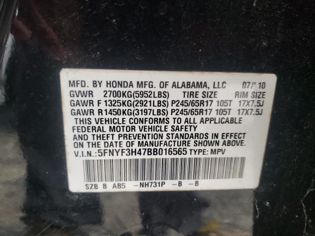 Photo 9 VIN: 5FNYF3H47BB016565 - HONDA PILOT EX 