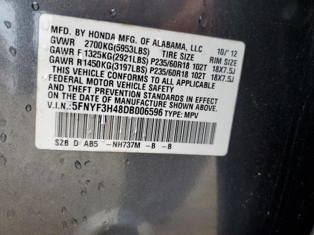 Photo 13 VIN: 5FNYF3H48DB006596 - HONDA PILOT 