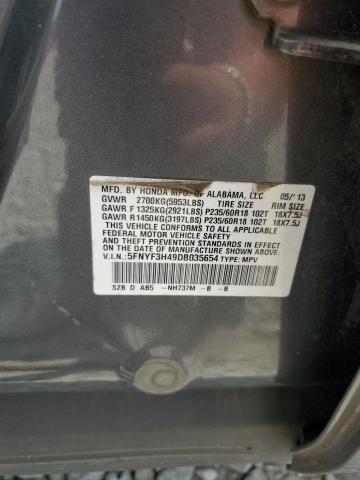 Photo 13 VIN: 5FNYF3H49DB035654 - HONDA PILOT 