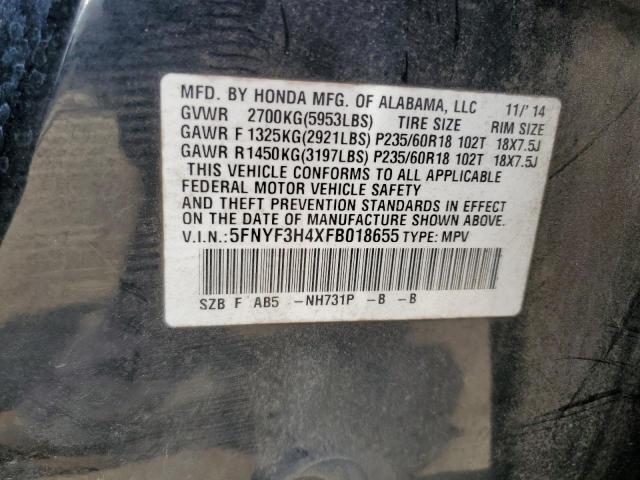 Photo 13 VIN: 5FNYF3H4XFB018655 - HONDA PILOT 