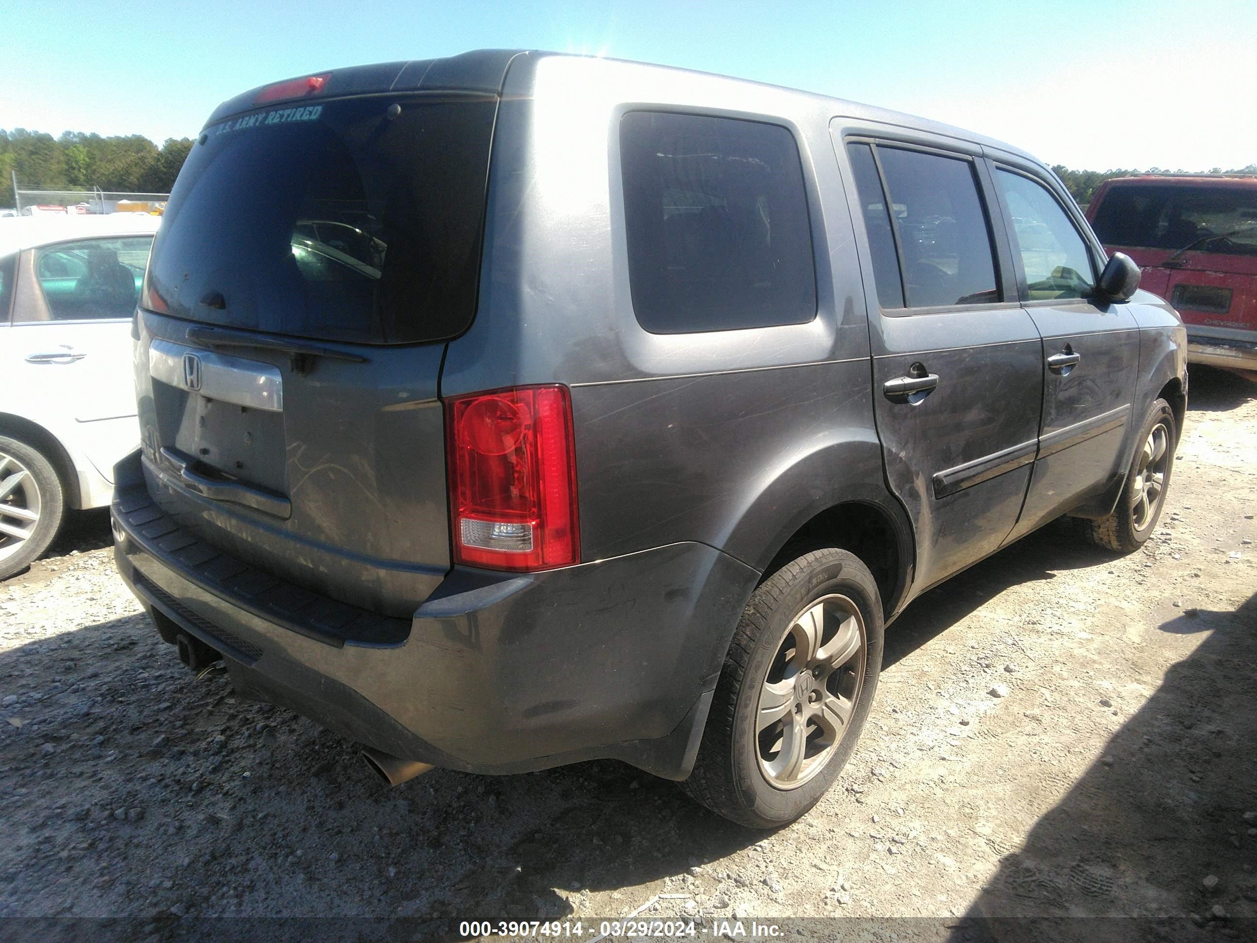 Photo 3 VIN: 5FNYF3H52DB036766 - HONDA PILOT 