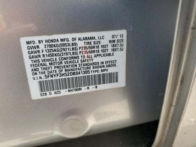 Photo 11 VIN: 5FNYF3H52DB041305 - HONDA PILOT EXL 