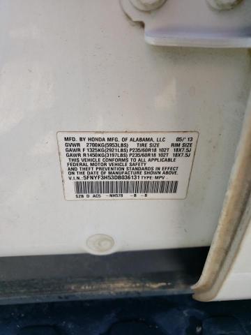 Photo 13 VIN: 5FNYF3H53DB036131 - HONDA PILOT EXL 