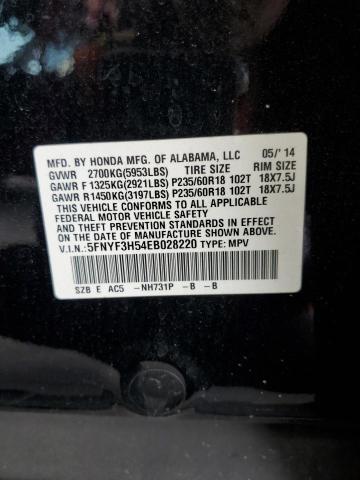 Photo 12 VIN: 5FNYF3H54EB028220 - HONDA PILOT 