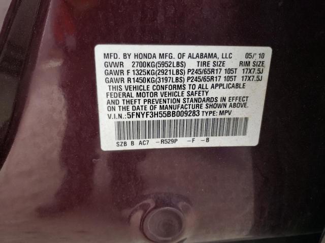 Photo 12 VIN: 5FNYF3H55BB009283 - HONDA PILOT 