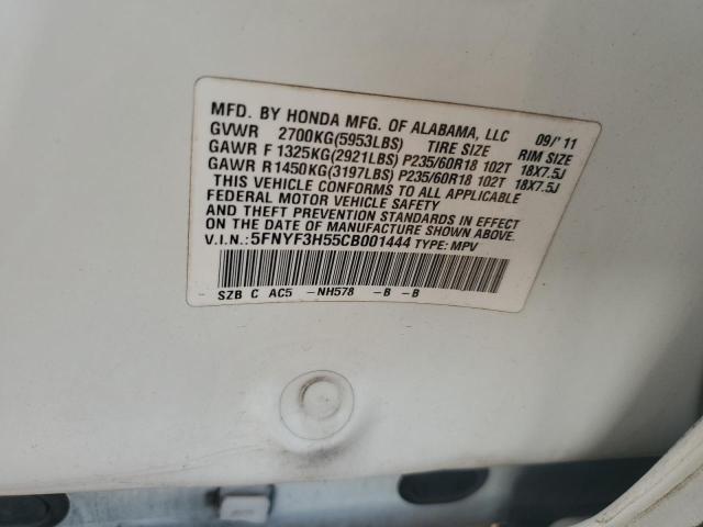 Photo 12 VIN: 5FNYF3H55CB001444 - HONDA PILOT EXL 