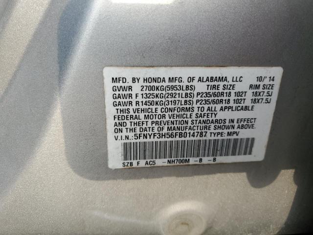 Photo 13 VIN: 5FNYF3H56FB014787 - HONDA PILOT EXL 