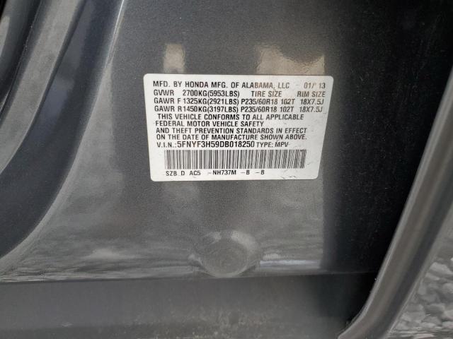 Photo 13 VIN: 5FNYF3H59DB018250 - HONDA PILOT EXL 