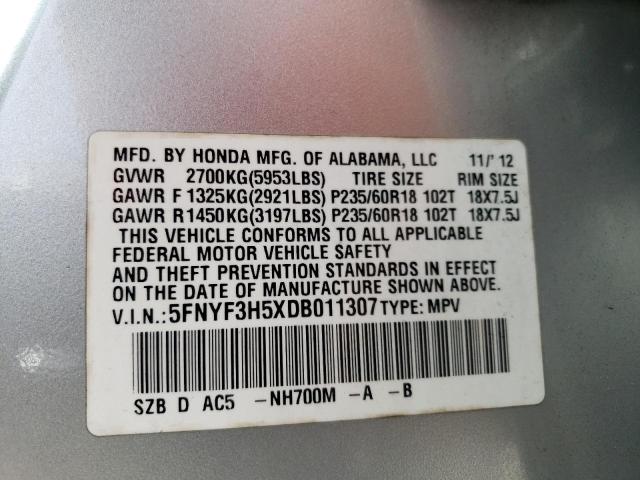 Photo 13 VIN: 5FNYF3H5XDB011307 - HONDA PILOT EXL 