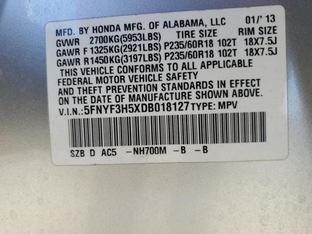 Photo 12 VIN: 5FNYF3H5XDB018127 - HONDA PILOT 