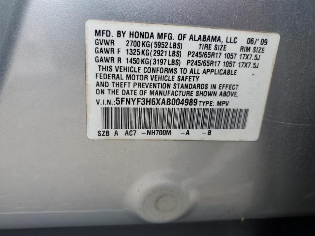 Photo 11 VIN: 5FNYF3H6XAB004989 - HONDA PILOT 